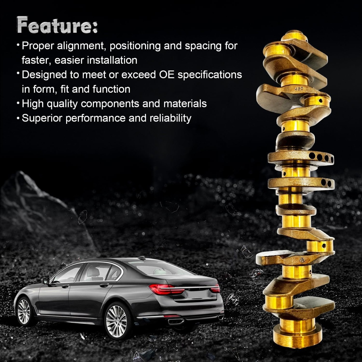 New Upgraded Turbo Crankshaft Fits for BMW 335i 435i 535i 135i X5 X6 640i 740Li N55 3.0L