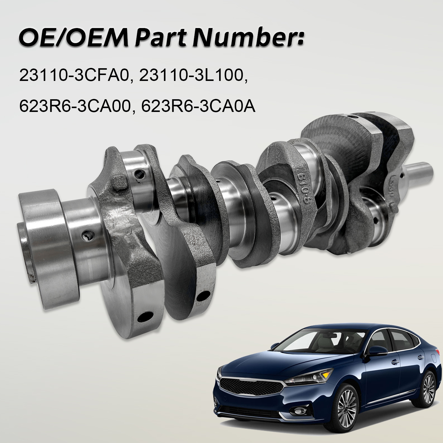 Crankshaft for Santa Fe 3.3L 2013-2019, for Azera 3.3L 2013-2017, for Kia Sorento/Sedona 3.3L 2011-2019, for Kia Cadenza 3.3L 2014-2019