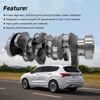 Crankshaft for Santa Fe 3.3L 2013-2019, for Azera 3.3L 2013-2017, for Kia Sorento/Sedona 3.3L 2011-2019, for Kia Cadenza 3.3L 2014-2019