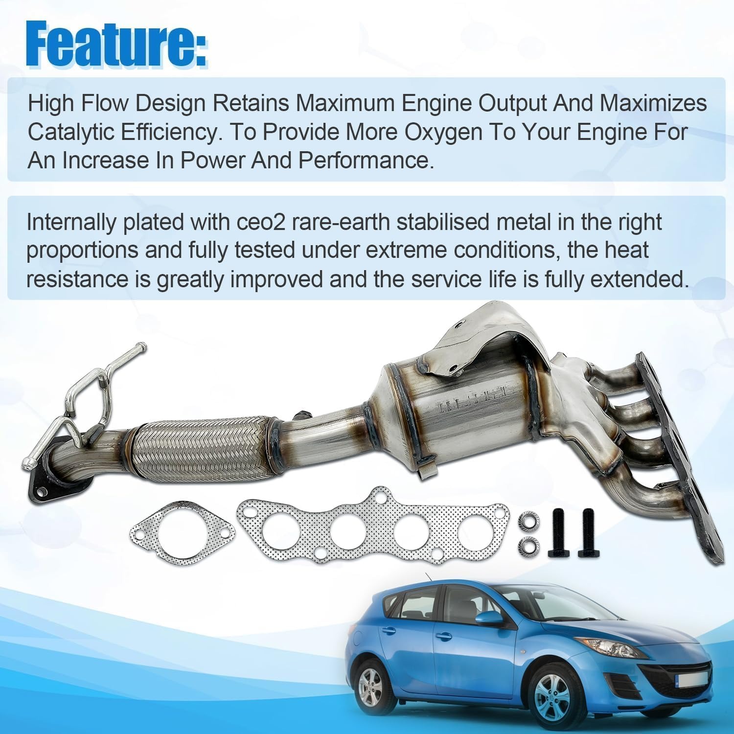 Catalytic Converter Compatible with Mazda 3 2.0L 2.3L 2004-2009 Mazda 5 2.3L 2008-2010