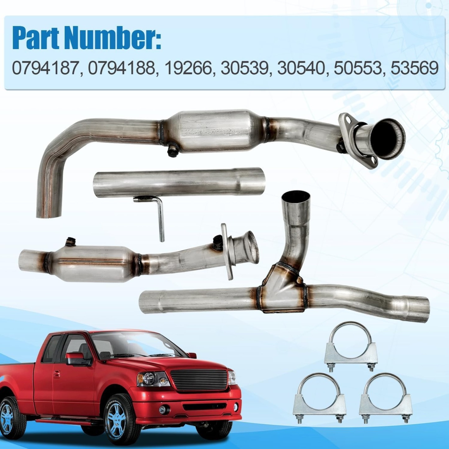 Catalytic Converter for Ford F150 5.4L V8 2004-2008 for Lincoln Mark 2006-2008 - Left & Right 