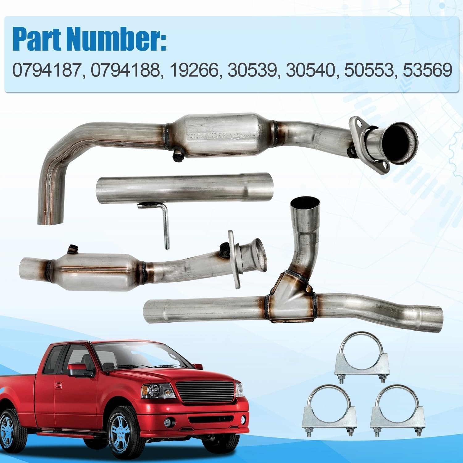 Catalytic Converter for Ford F150 5.4L V8 2004-2008 for Lincoln Mark 2006-2008 - Left & Right 