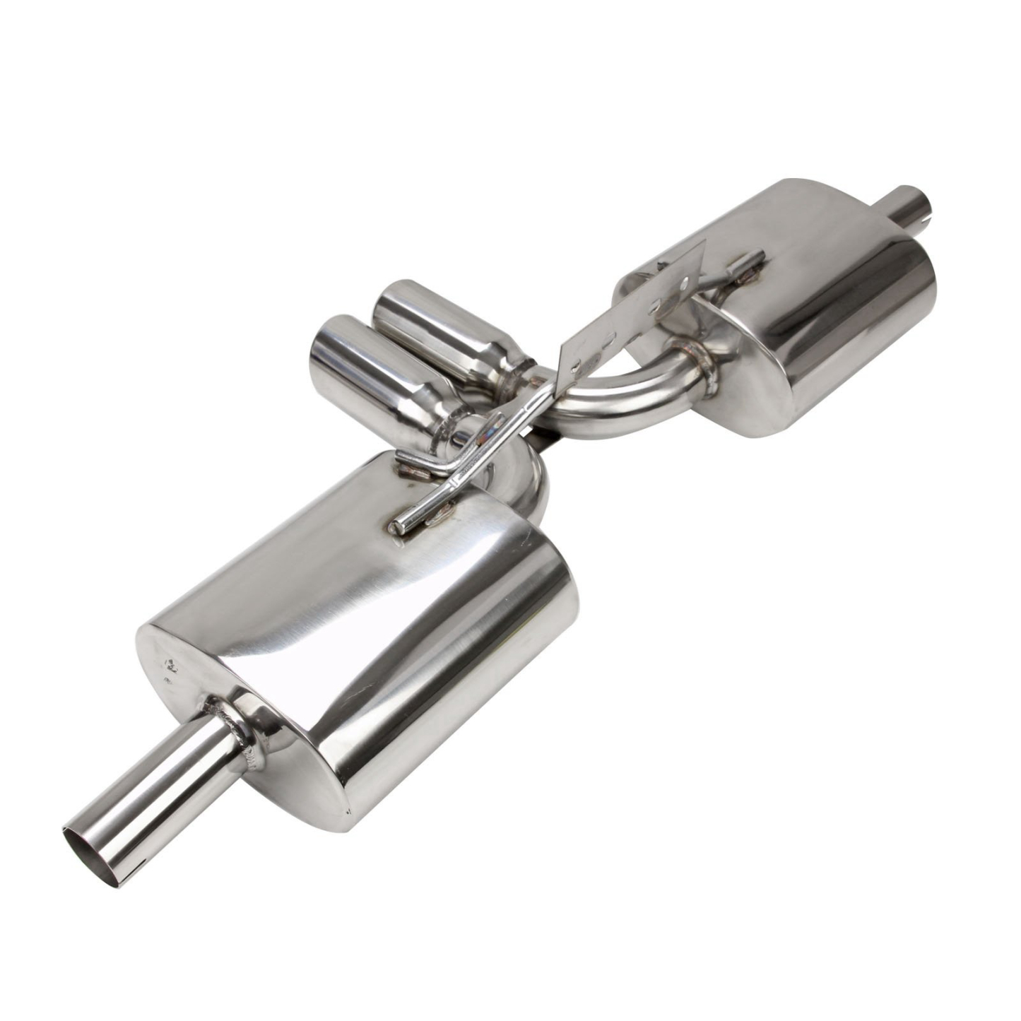 Stainless Catback Exhaust Header 3" Dual Exhaust Tip Muffler Fits 1996-2004 Porsche BOXSTER/S 986 M96