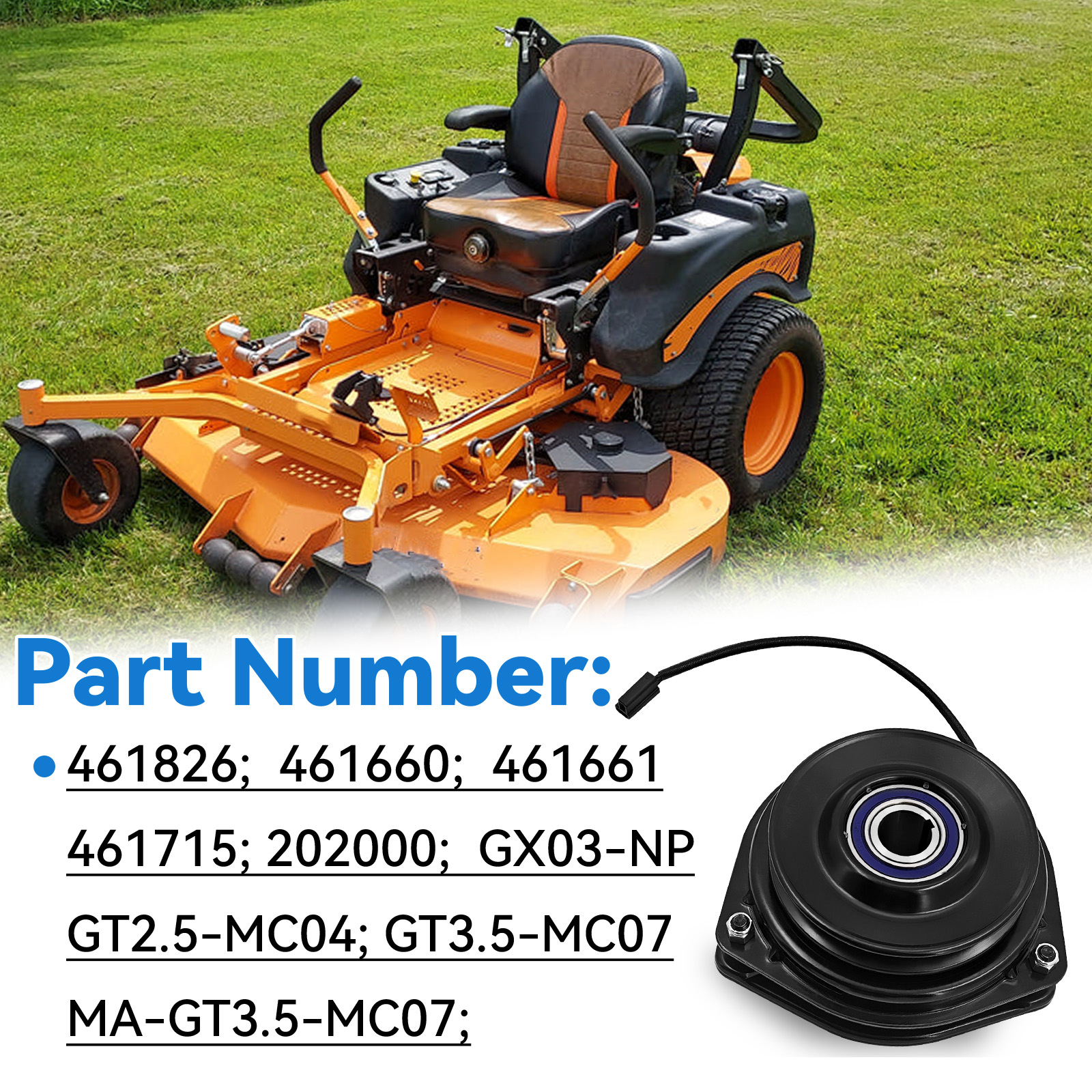 Electric PTO Clutch 400 ft | fits Scag Turf Tiger Cheetah Lawn Mowers GX03-NP STTII-72V-31DFI, SCZII-72V-31FX, SCZ61RD-31FX, SCZ61RD-921FX