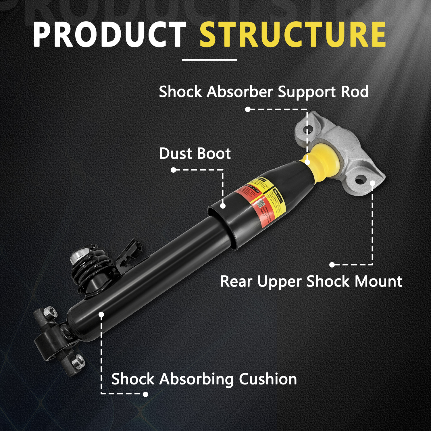 2pcs Rear Shock Absorber Assembly With Electric for 2013-2020 Lincoln MKZ Ford Fusion