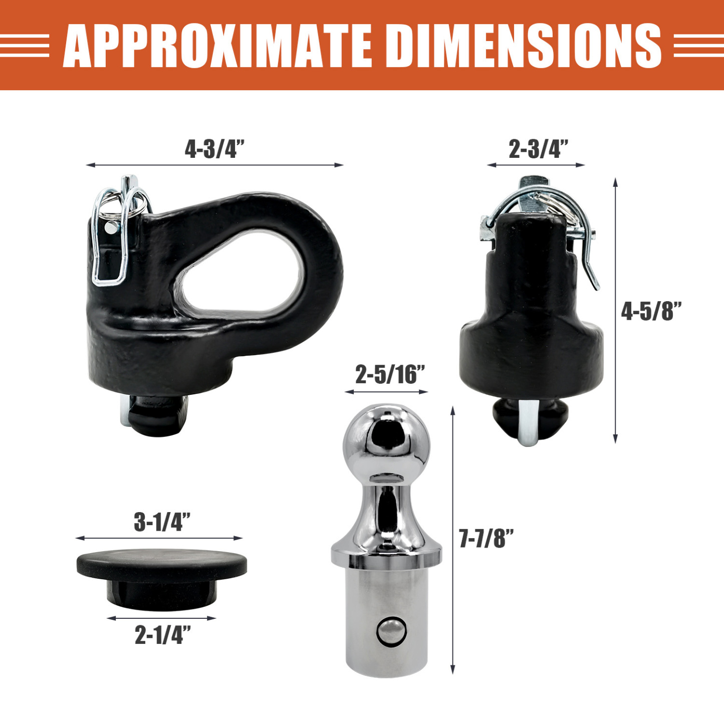 60692 Puck System Gooseneck Ball & Chain Kit, Fit for Silverado, Sierra 2500, 3500 HD, F-250, F-350, Nissan Titan XD (2-5/16-In 30000 lbs Ball)