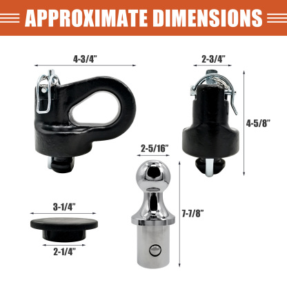 60692 Puck System Gooseneck Ball & Chain Kit, Fit for Silverado, Sierra 2500, 3500 HD, F-250, F-350, Nissan Titan XD (2-5/16-In 30000 lbs Ball)