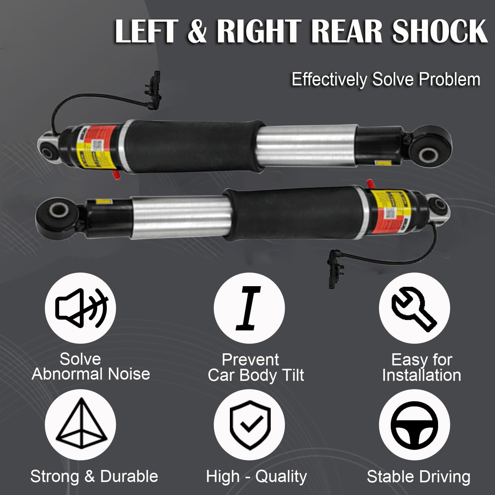 2015-2020 Yukon Denali Front Magnetic Struts and Rear Air Shocks Kit Fit for Cadillac Escalade Chevrolet Suburban Tahoe GMC 84176631 84176675
