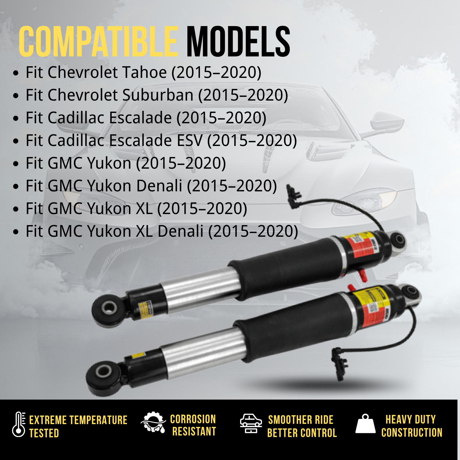 84176675 Rear Air Shock Absorber for 2015–2020 Chevy Tahoe, Suburban, Cadillac Escalade ESV, GMC Yukon XL