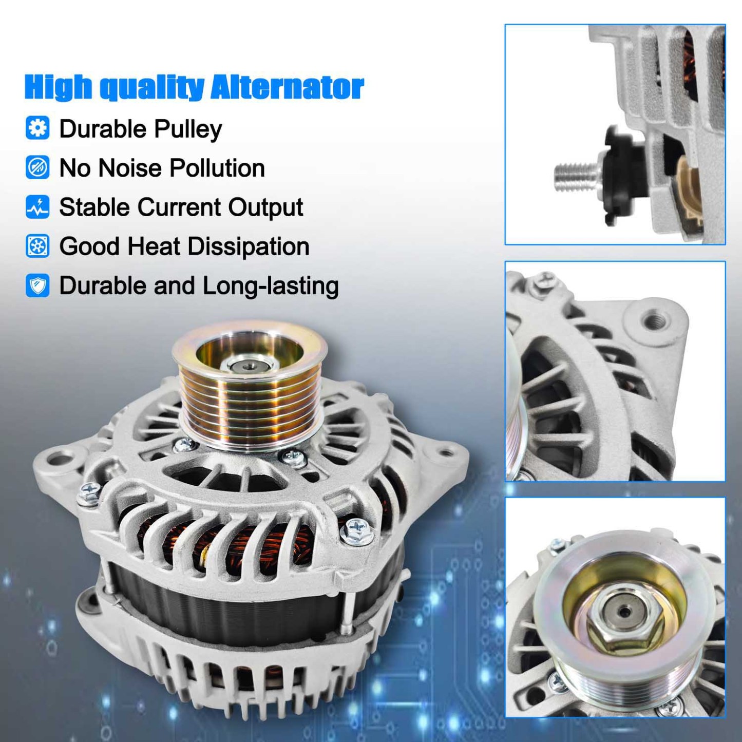 12V 130AMP Alternator fit for Nissan Altima 3.5L 2011-2018, Maxima 2011-2018, Murano 2017-2018 