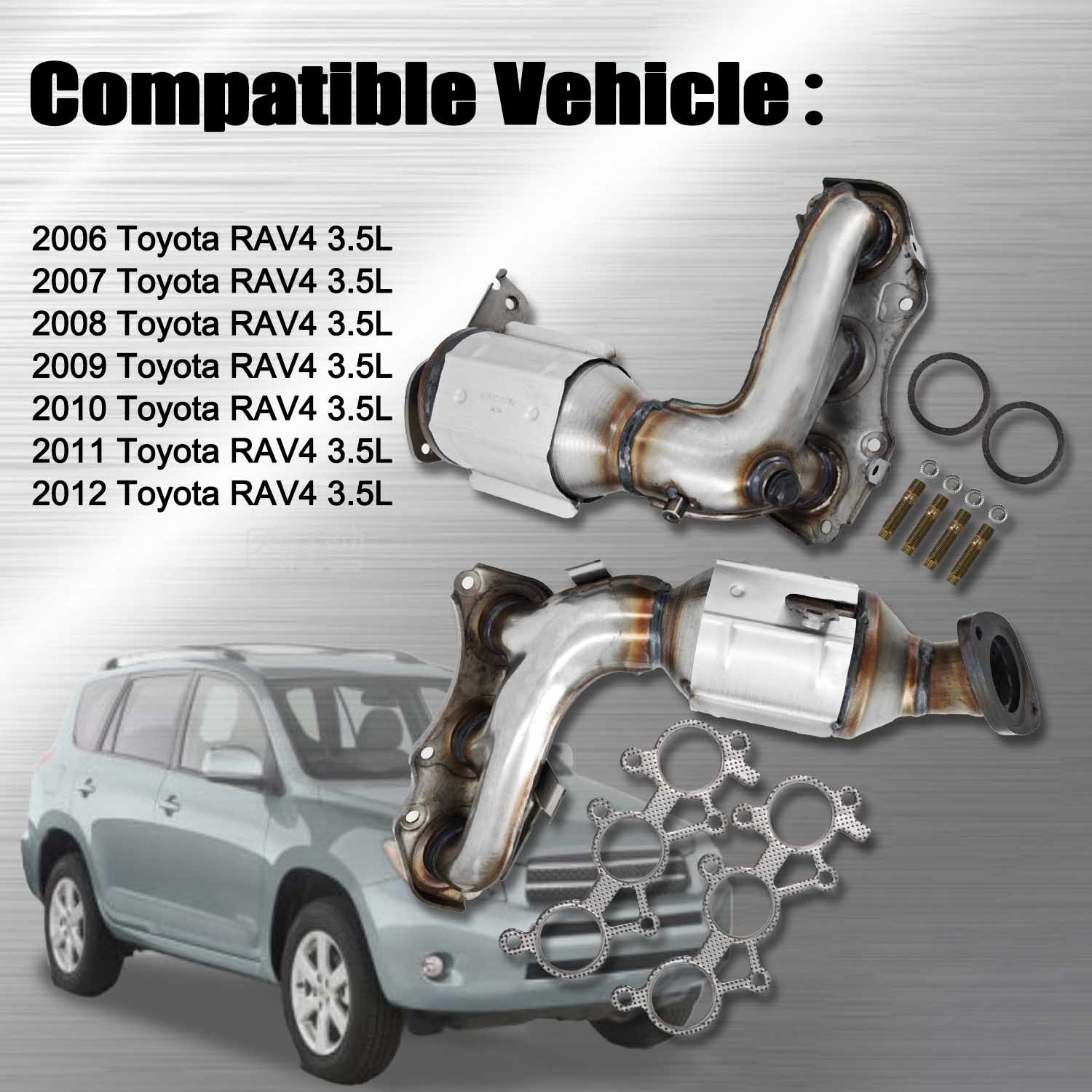 Manifold Catalytic Converter for Toyota RAV4 Base Limited Sport 3.5L 2006-2012 - Left & Right 