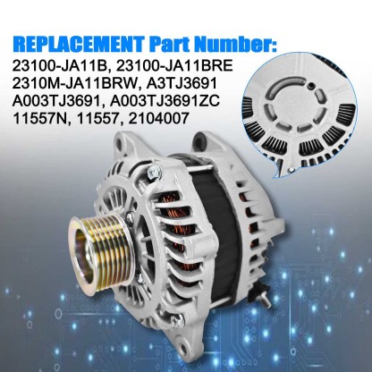 12V 130AMP Alternator fit for Nissan Altima 3.5L 2011-2018, Maxima 2011-2018, Murano 2017-2018 