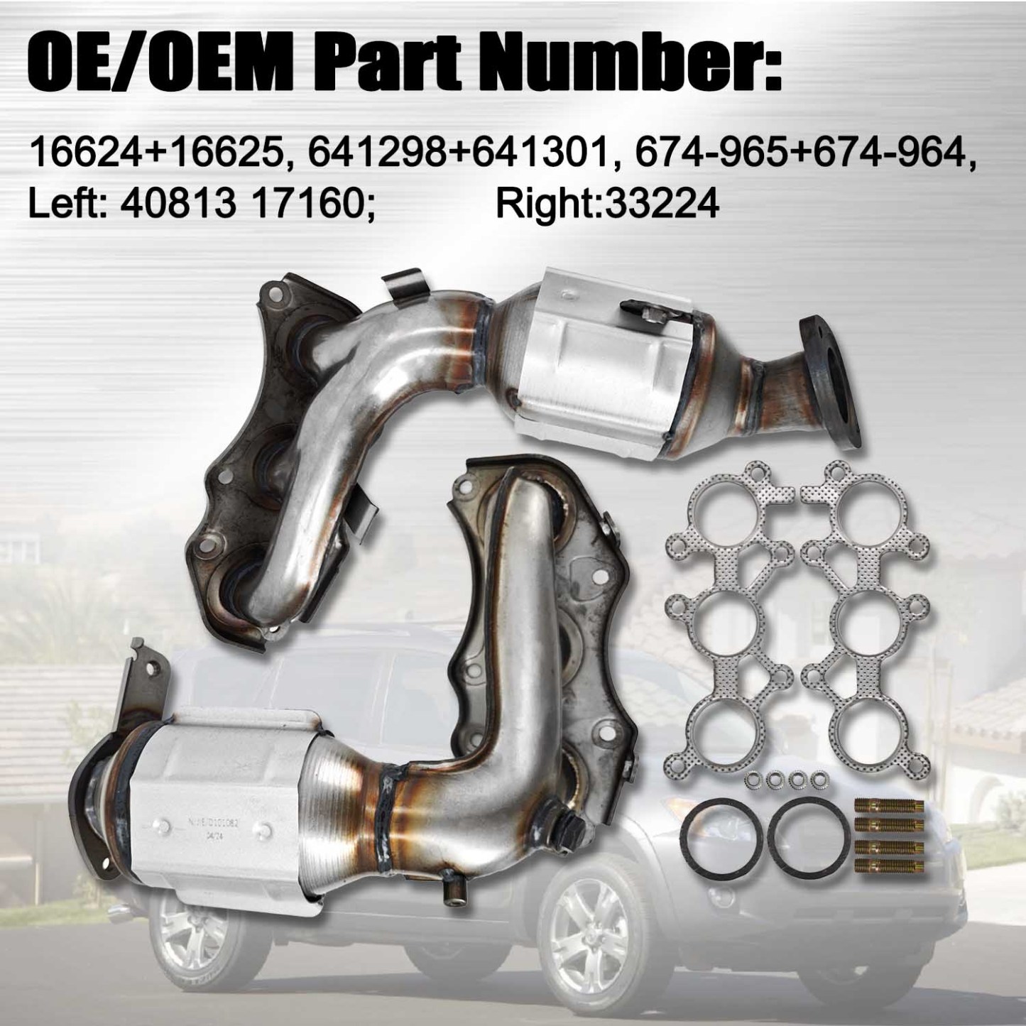 Manifold Catalytic Converter for Toyota RAV4 Base Limited Sport 3.5L 2006-2012 - Left & Right 