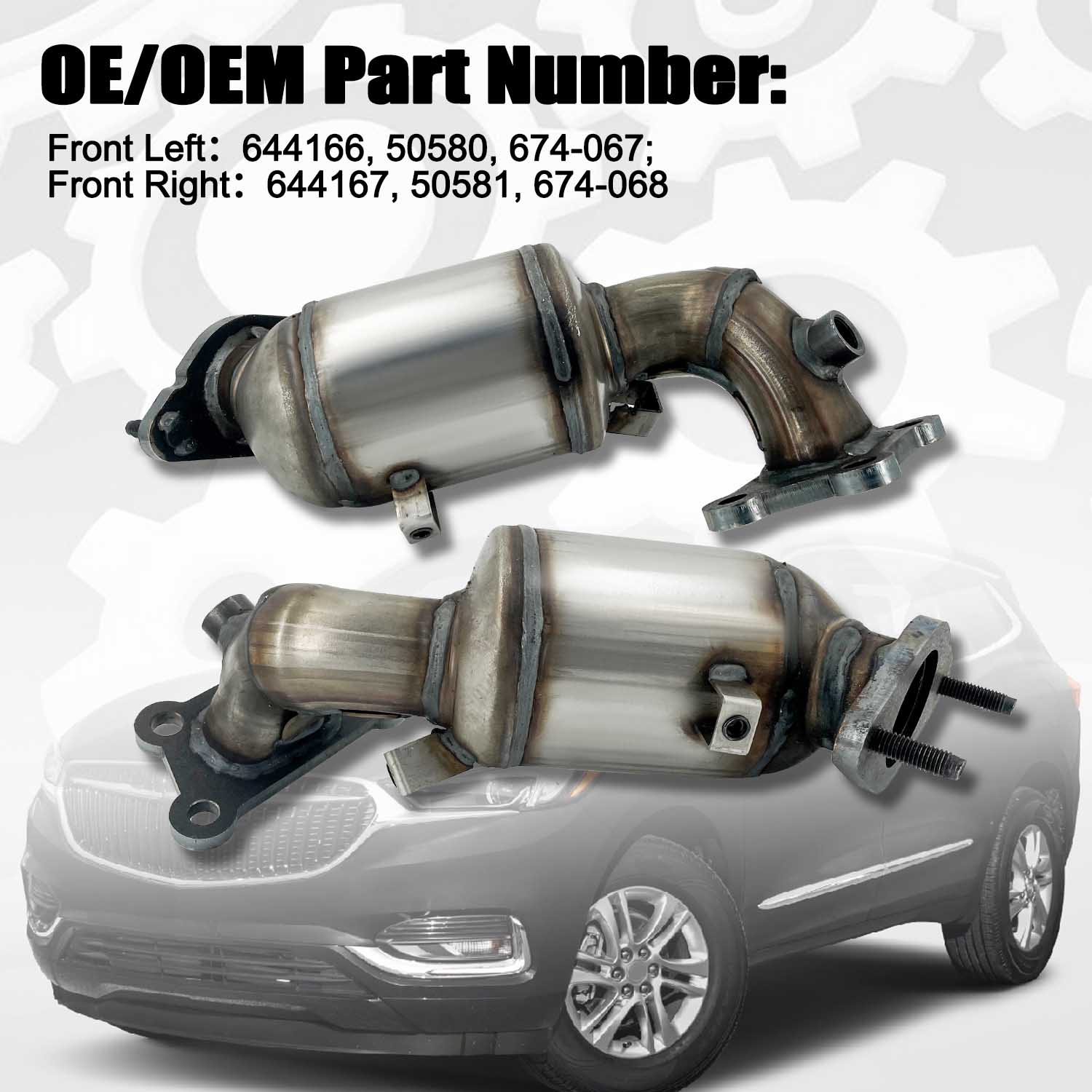 Catalytic Converters Compatible with Chevy Traverse For Buick Enclave 2018-2021 V6 3.6L