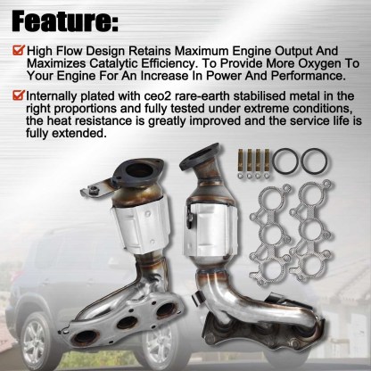 Manifold Catalytic Converter for Toyota RAV4 Base Limited Sport 3.5L 2006-2012 - Left & Right 