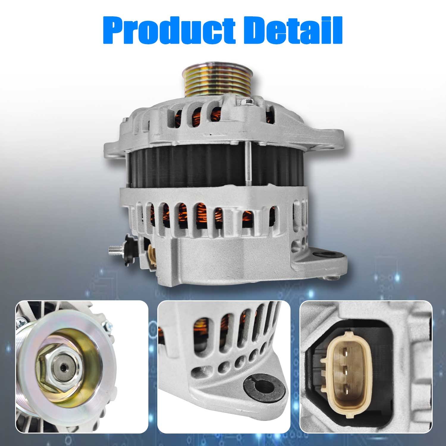 12V 130AMP Alternator fit for Nissan Altima 3.5L 2011-2018, Maxima 2011-2018, Murano 2017-2018 