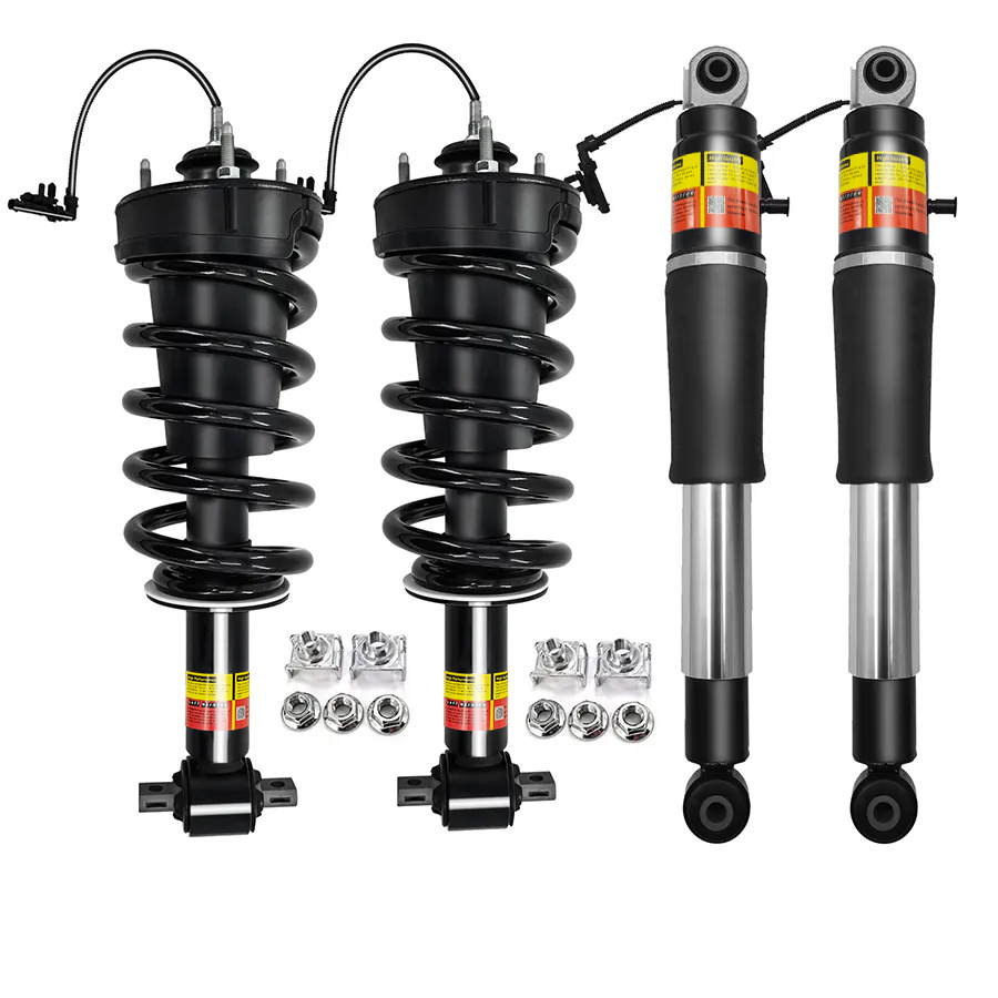 2015-2020 Yukon Denali Front Magnetic Struts and Rear Air Shocks 4pcs Kit Fit for Cadillac Escalade Chevrolet Suburban Tahoe GMC 84176631 84176675