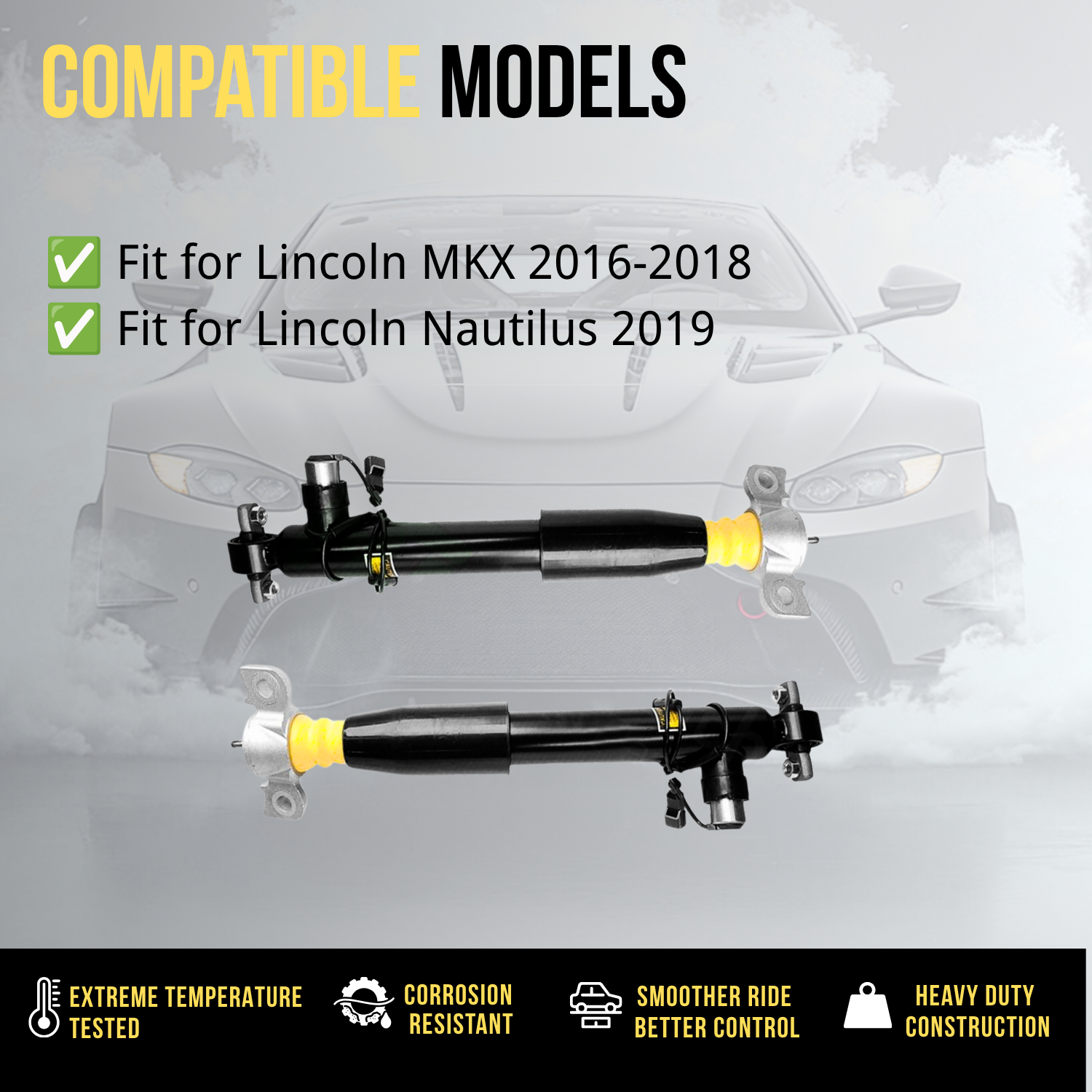 Rear Left & Right Electric Shock Absorber Assembly fit for Lincoln MKX 2016-2018