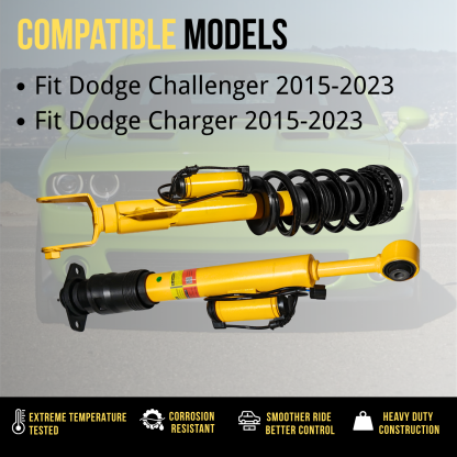 4PCS Front Rear Shock Struts Kit fit for Dodge Challenger 2015-2023, Dodge Charger 2015-2023