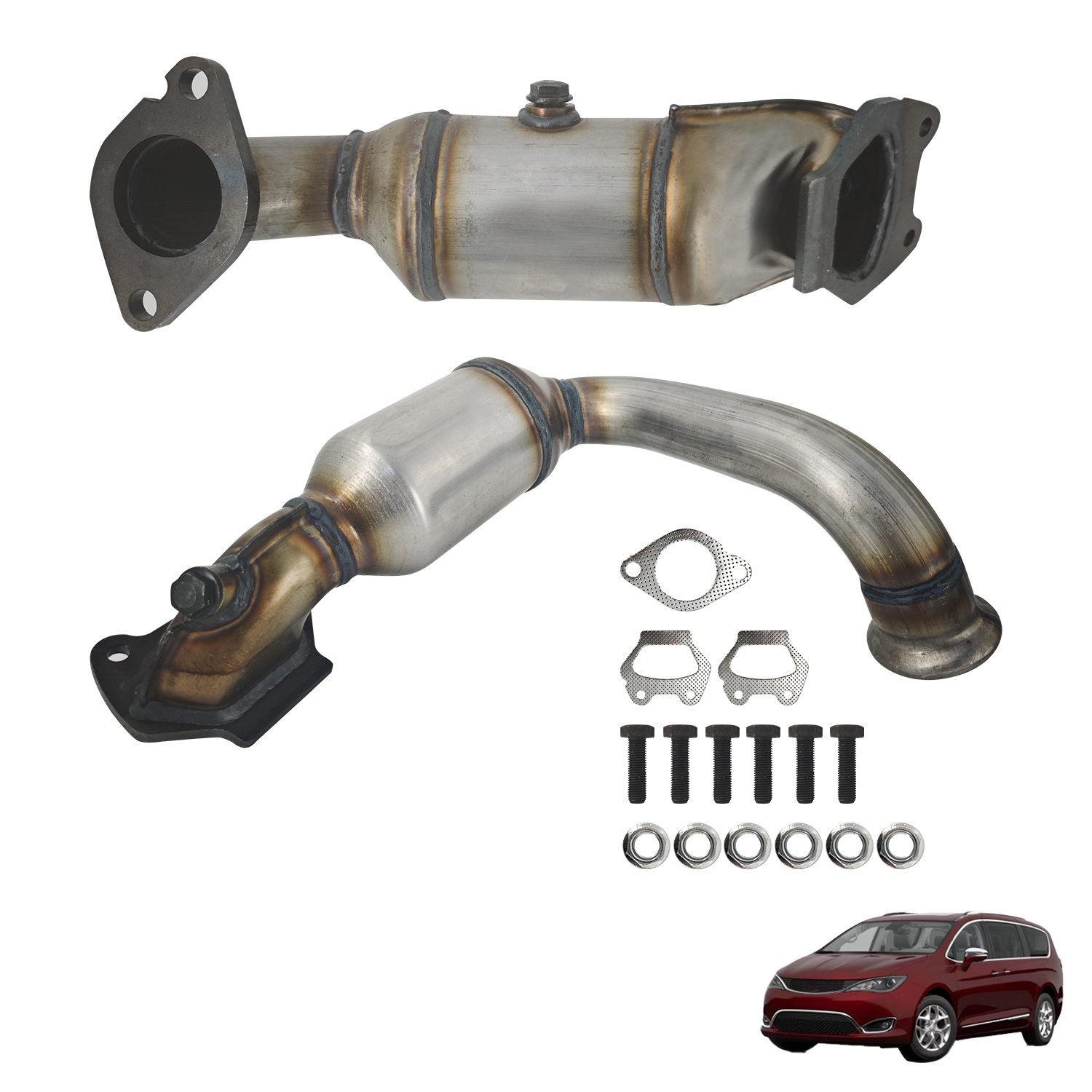 Catalytic Converter for Chrysler Pacifica 2017-2021 Grand Caravan 2021 Voyager 2020-2021 3.6L - Front & Rear