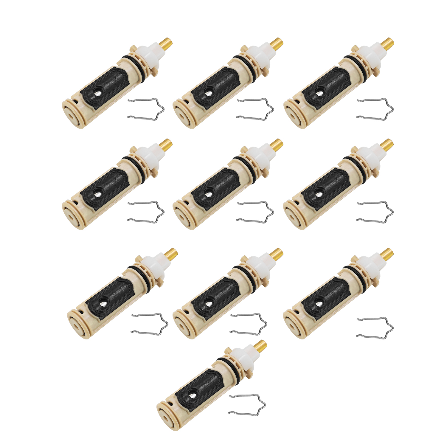 10Pcs Shower Cartridge Replacement Kit for Moen 1222 & 1222B Posi-Temp Faucets with Brass Stem