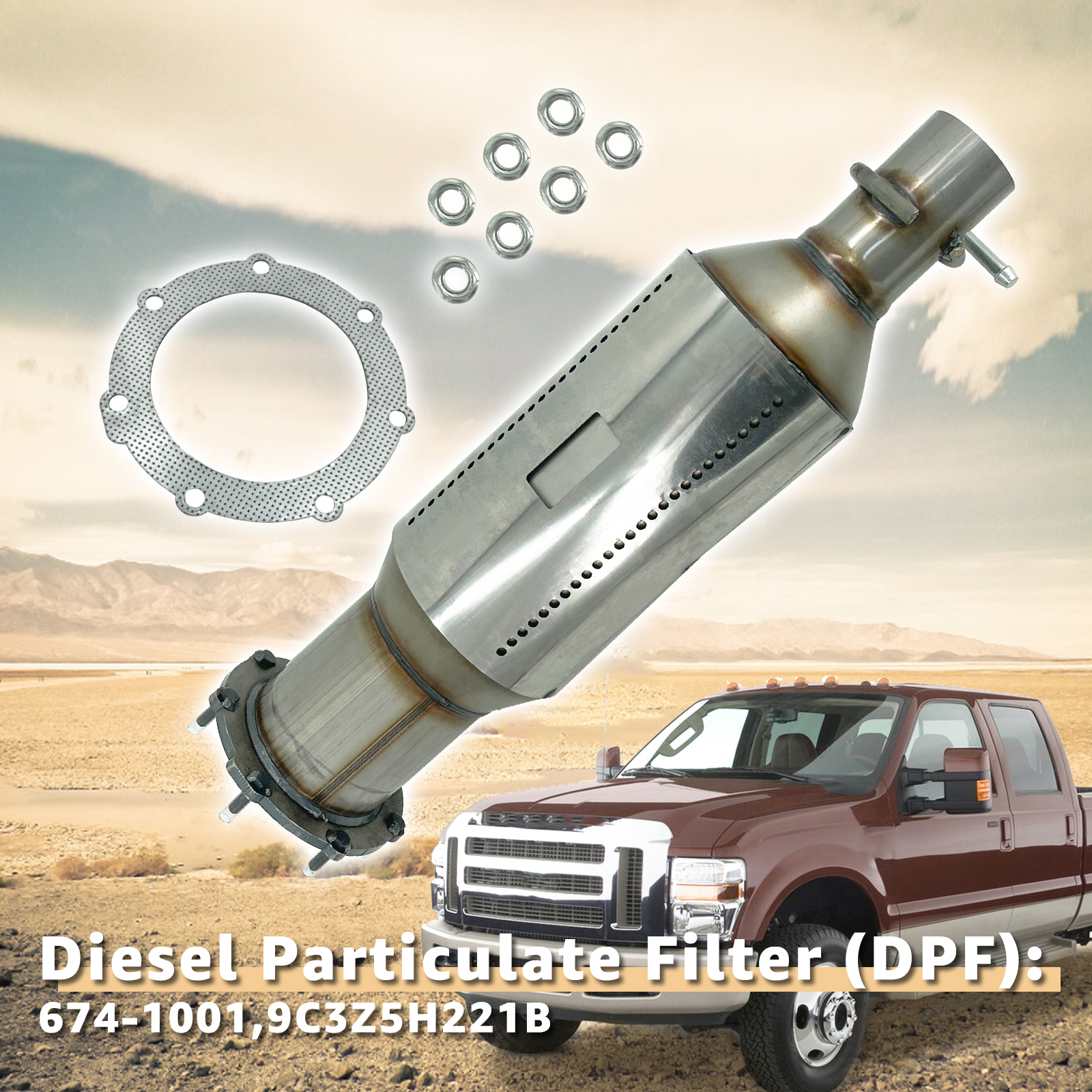 Catalytic Converter fit for 2008-2010 Ford F-250 F-350 Super Duty Diesel 6.4L