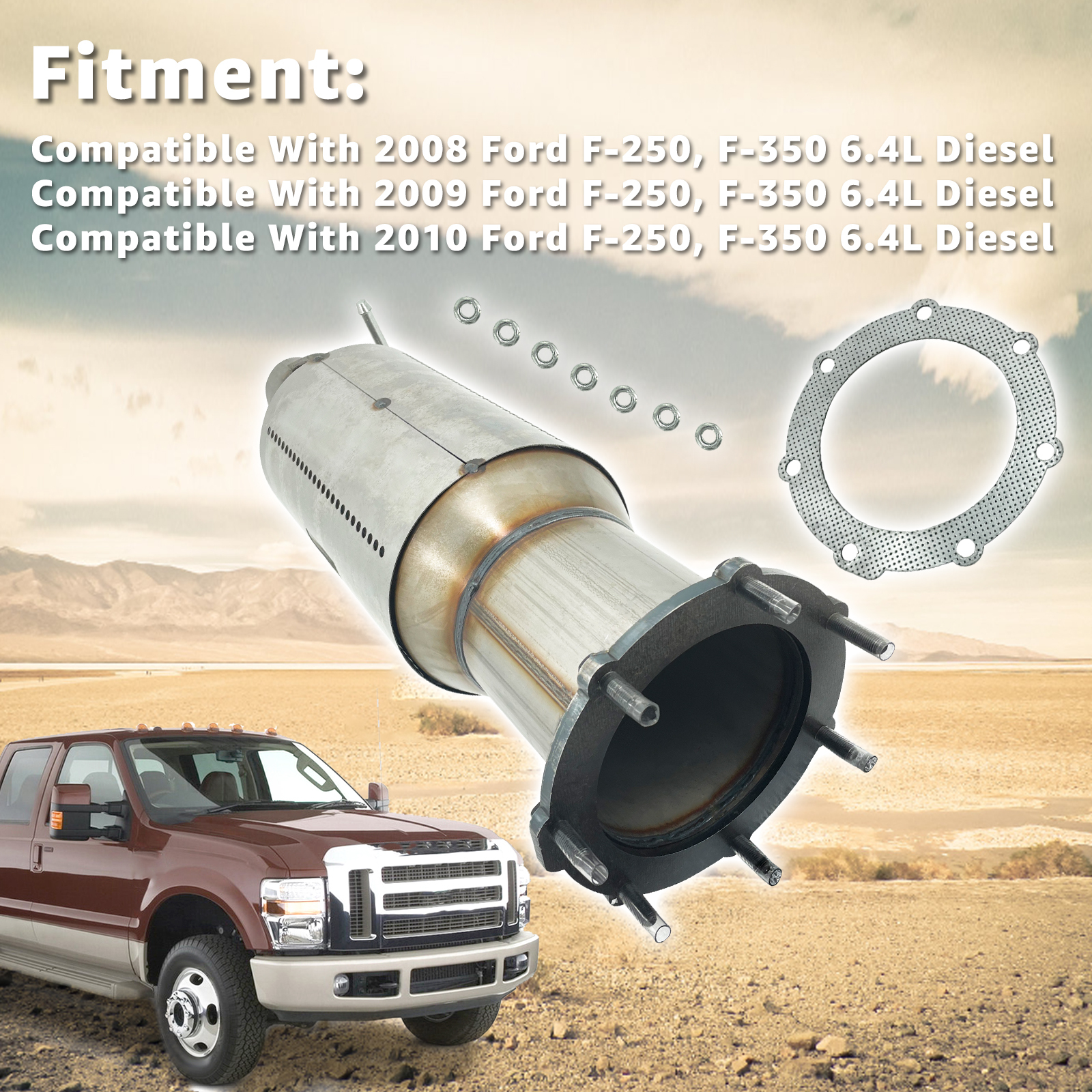 Catalytic Converter fit for 2008-2010 Ford F-250 F-350 Super Duty Diesel 6.4L