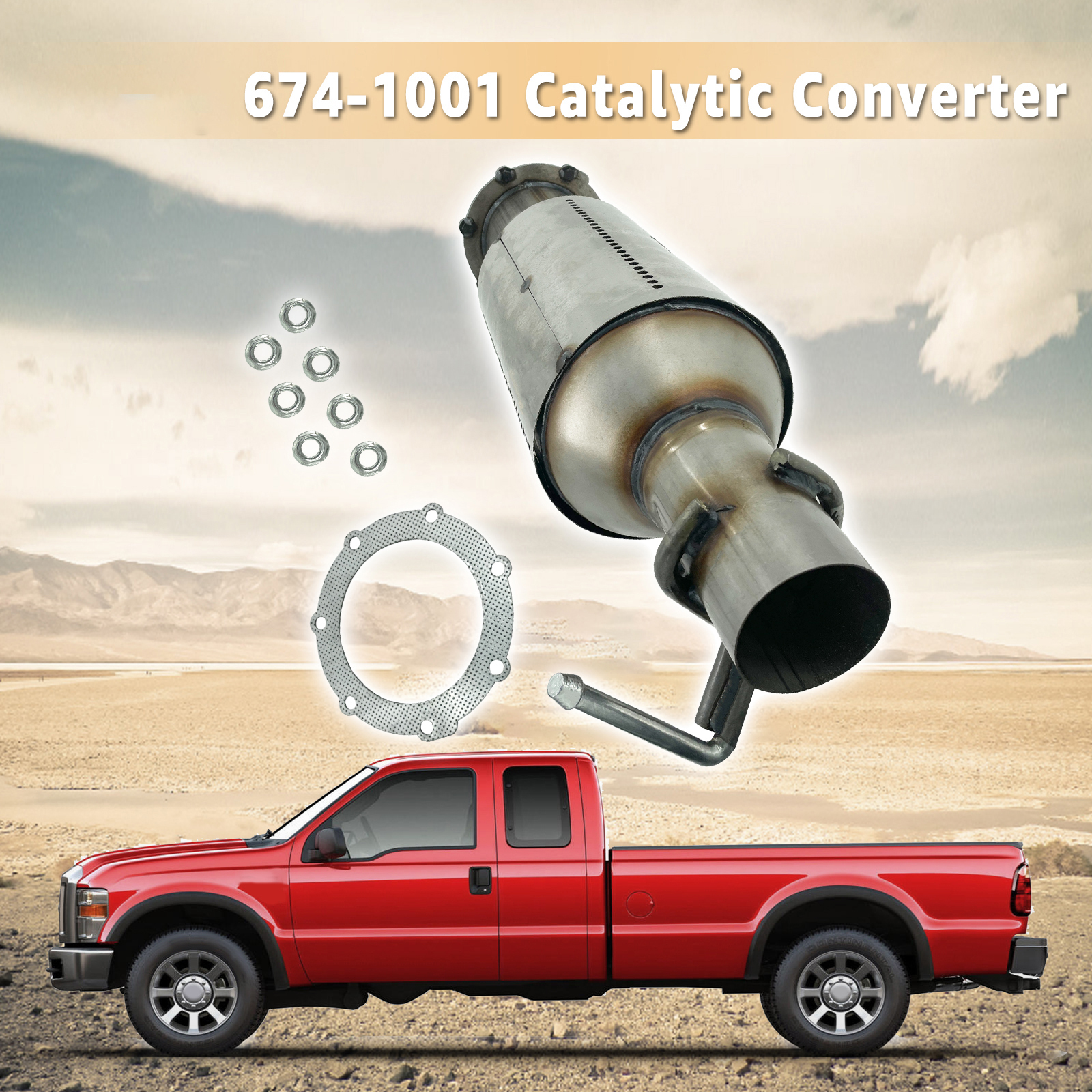 Catalytic Converter fit for 2008-2010 Ford F-250 F-350 Super Duty Diesel 6.4L