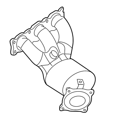 2008-2012 Land Rover LR2 Front Exhaust Manifold LR001967 LR001968