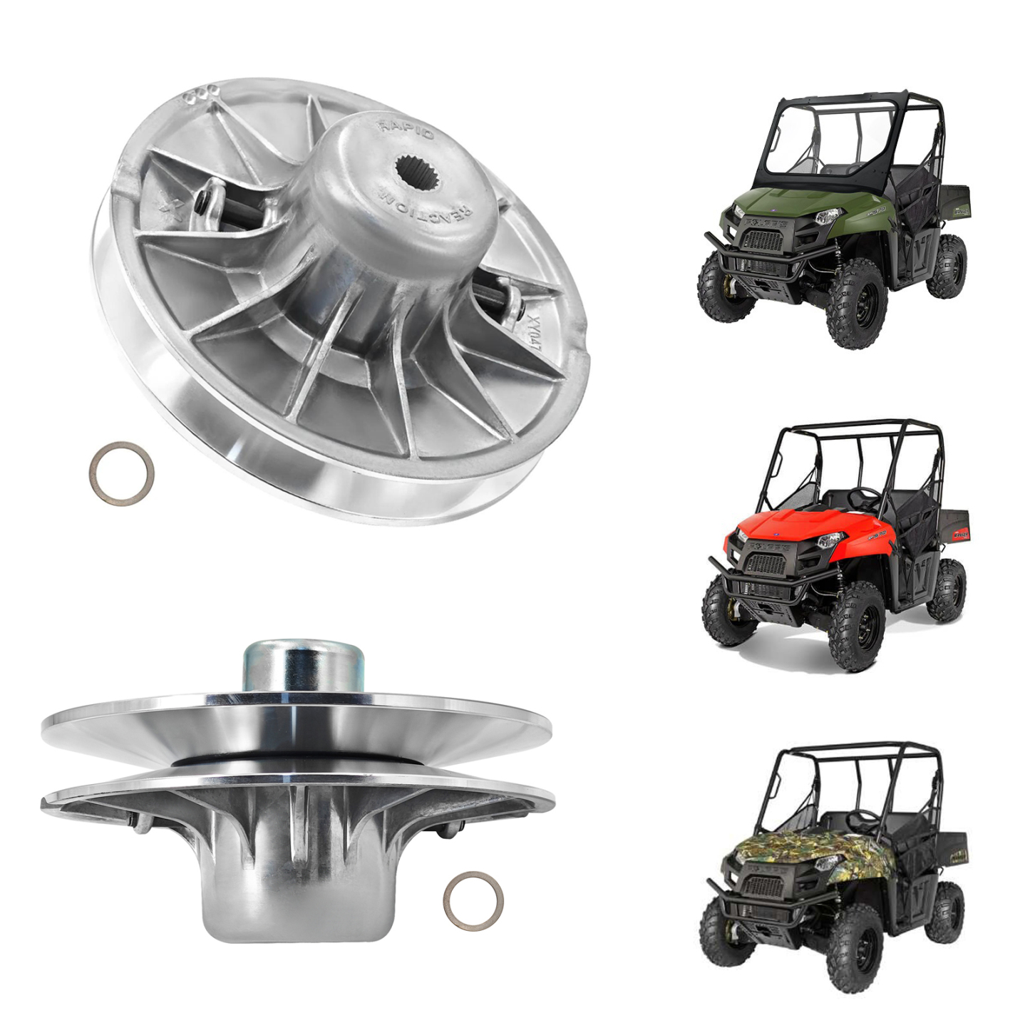 Secondary Driven Clutch fit for Polaris Ranger 570 EFI 2014-2017, Ranger Crew 570 EFI 2014 2018-2019, Ranger 500 2017-2021