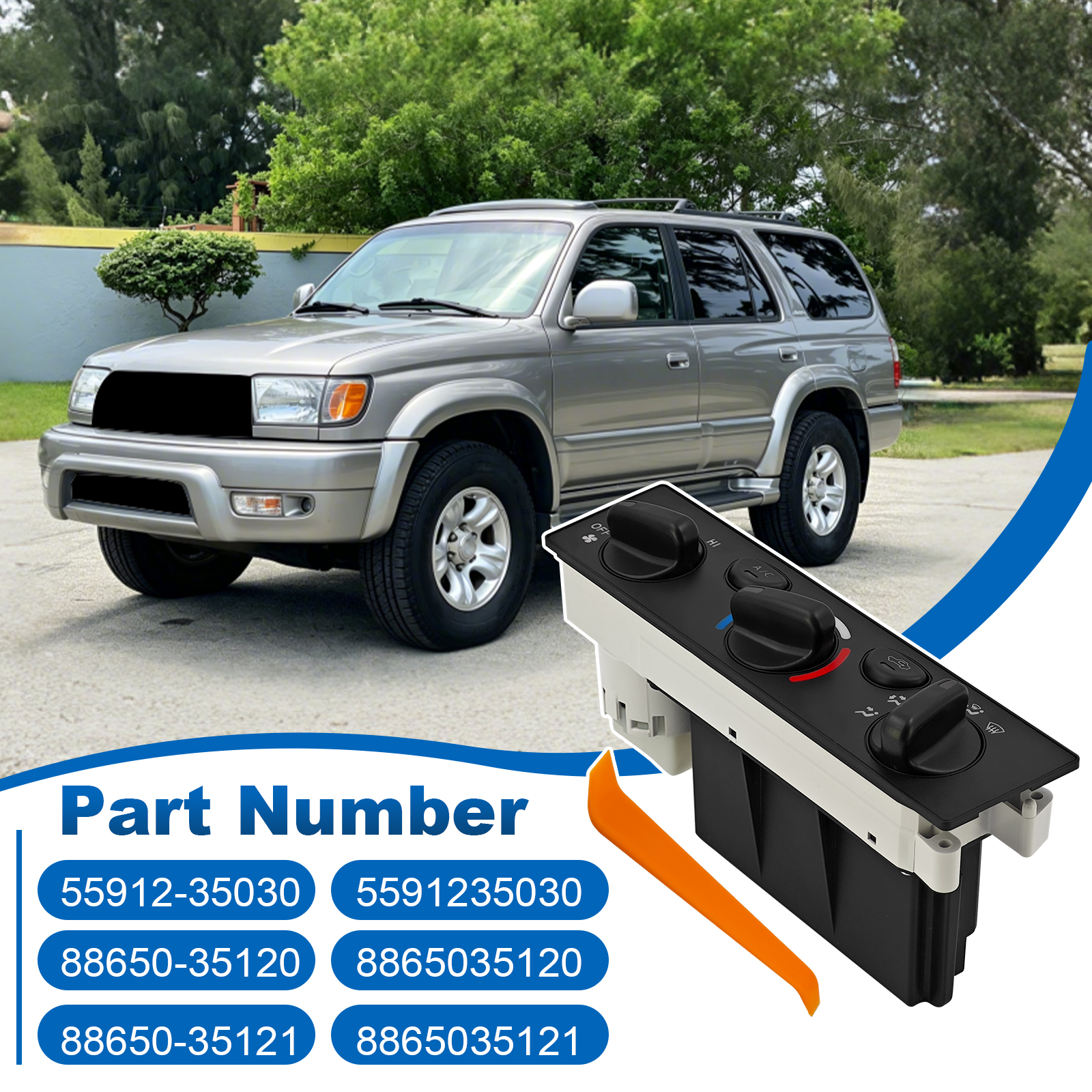A/C Heater Control Fit for Toyota Tacoma 2001-2004, 4Runner 2001-2002
