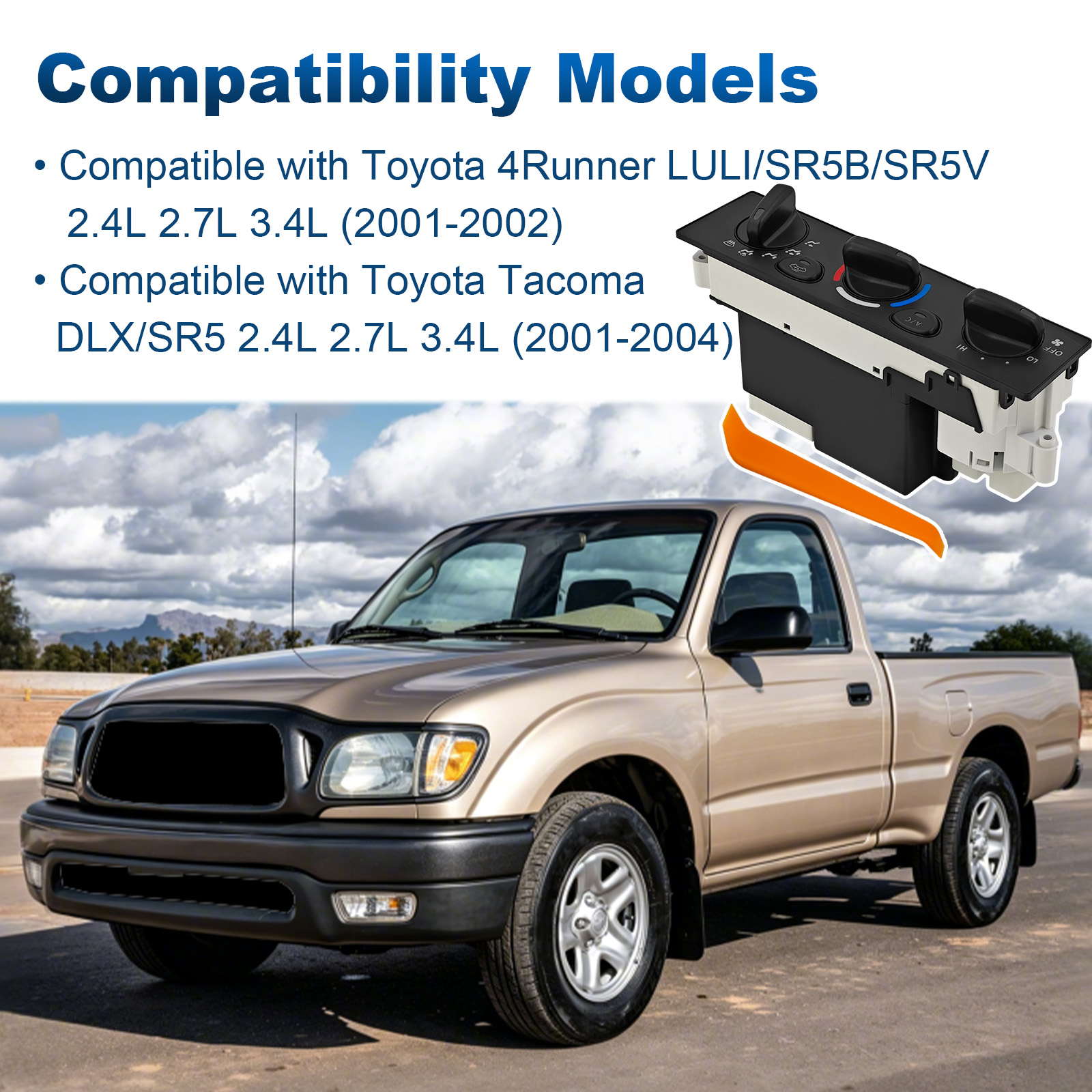 A/C Heater Control Fit for Toyota Tacoma 2001-2004, 4Runner 2001-2002