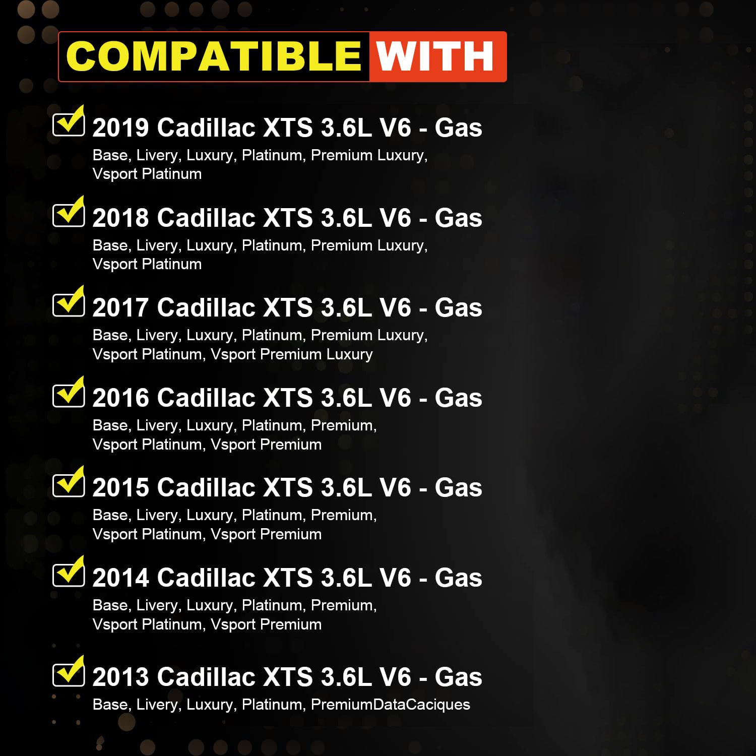 2 Pair 2013-2019 Cadillac XTS Front and Rear Magnetic Shock Absorber Assy Kit #580-1096 #19300063