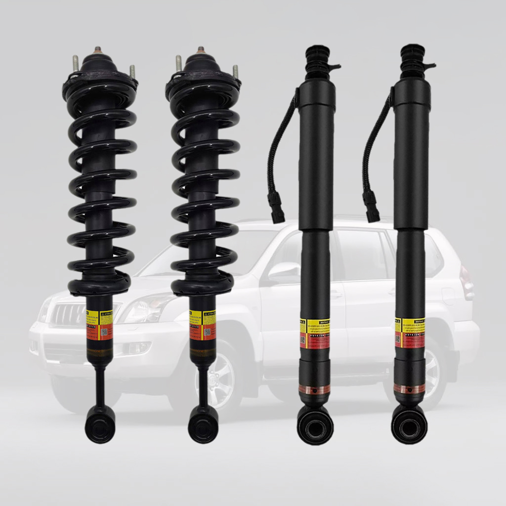  4PCS Front and Rear Shocks Absorber Assy Kit fit for 2002-2009 Lexus GX470 Toyota Land Cruiser Prado 120 
