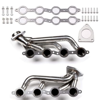 Exhaust Header Fit for 2000-2001 GMC YUKON 4.8L 5.3L with EGR/ 1999-2001 GMC SIERRA 1500 2500 With EGR
