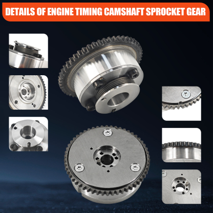 Engine Exhaust Intake CVVT Camshaft Sprocket Gear Assy Fit for Hyundai Elantra, Kona, Veloster, For Kia Forte/Soul/Seltos Valve Timing Gear 2017-2021 24350-2E700 & 24370-2E020 