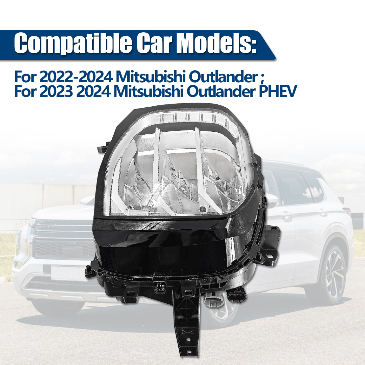 8301D812 Right Passenger Side  LED Headlight Compatible with 2022-2024 Mitsubishi Outlander