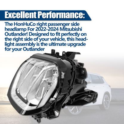 8301D812 Right Passenger Side  LED Headlight Compatible with 2022-2024 Mitsubishi Outlander