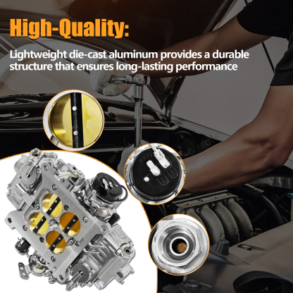 BR-67255 Carburetor Fit for Holley Quick Fuel Brawler Diecast Carburetors with Mechanical Secondaries Electric Choke, 4150 Model 650 CFM 4 Barrel Carburetor 