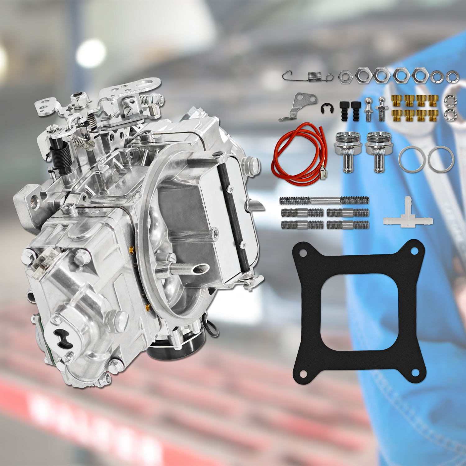 BR-67255 Carburetor Fit for Holley Quick Fuel Brawler Diecast Carburetors with Mechanical Secondaries Electric Choke, 4150 Model 650 CFM 4 Barrel Carburetor 