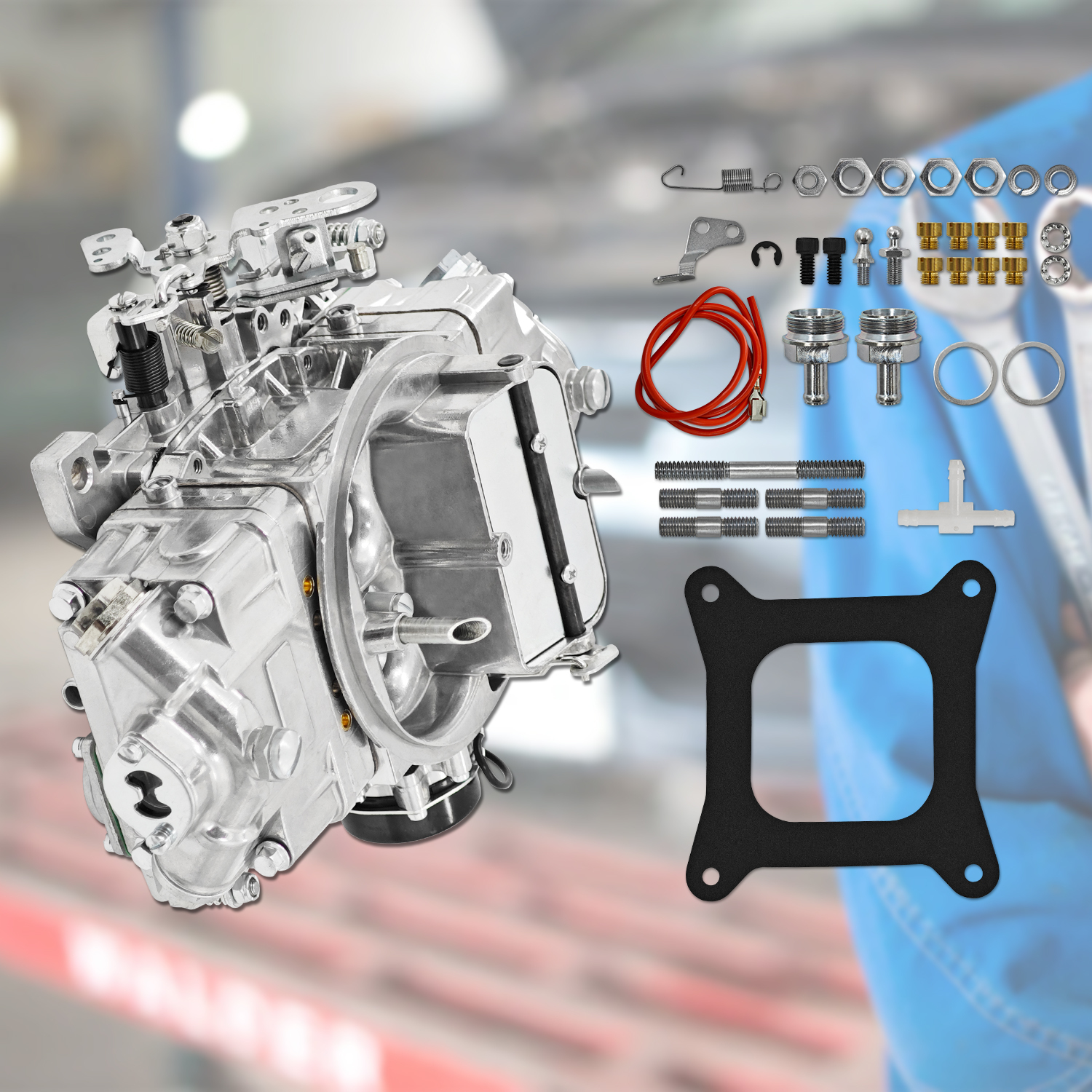 BR-67255 Carburetor Fit for Holley Quick Fuel Brawler Diecast Carburetors with Mechanical Secondaries Electric Choke, 4150 Model 650 CFM 4 Barrel Carburetor 