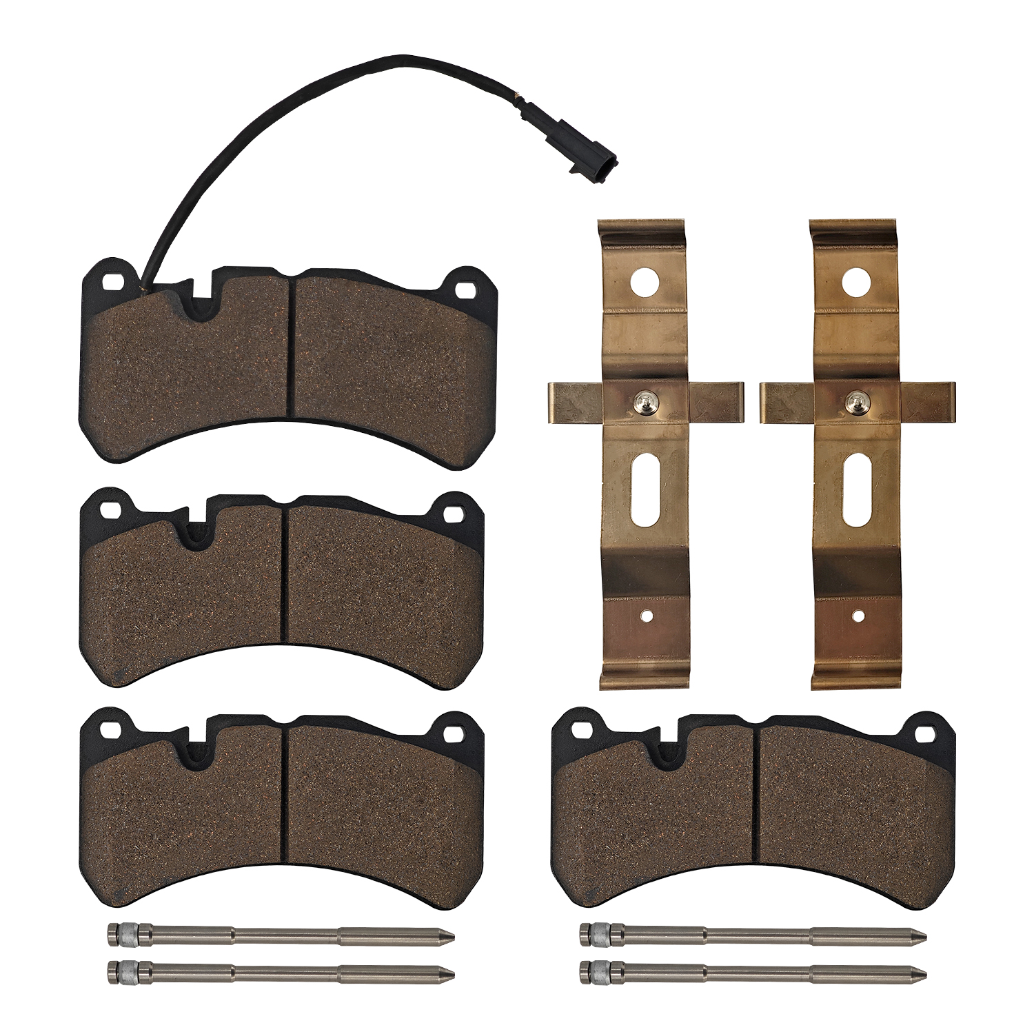 4 PCS Front Brake Pads Set for Maserati Quattroporte S/Sport GT 2007-2022, for Maserati Ghibli S Q4 2014-2022, for Maserati GranTurismo S 2008-2018 (for 6 Piston Front Caliper)