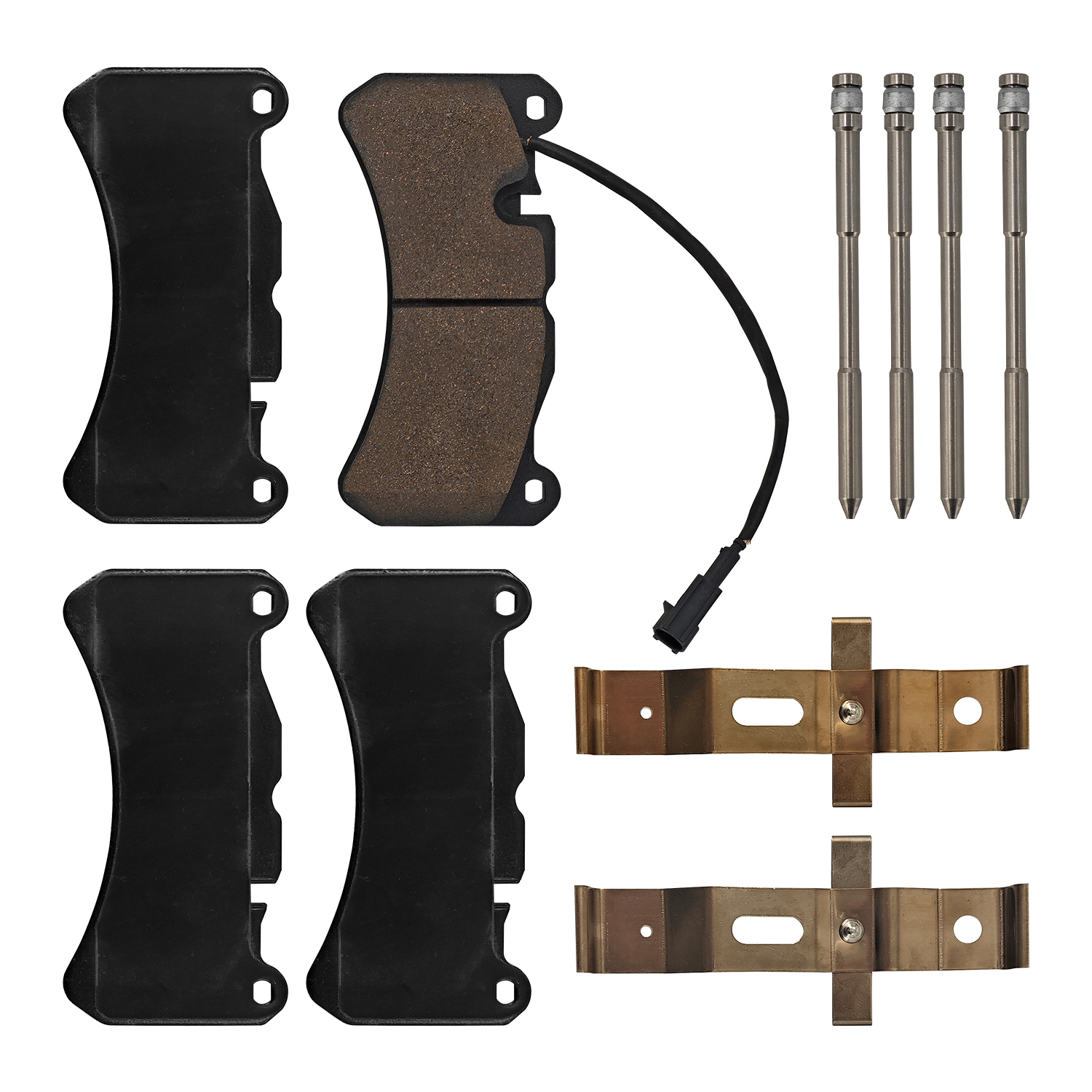 4 PCS Front Brake Pads Set for Maserati Quattroporte S/Sport GT 2007-2022, for Maserati Ghibli S Q4 2014-2022, for Maserati GranTurismo S 2008-2018 (for 6 Piston Front Caliper)