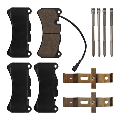 4 PCS Front Brake Pads Set for Maserati Quattroporte S/Sport GT 2007-2022, for Maserati Ghibli S Q4 2014-2022, for Maserati GranTurismo S 2008-2018 (for 6 Piston Front Caliper)