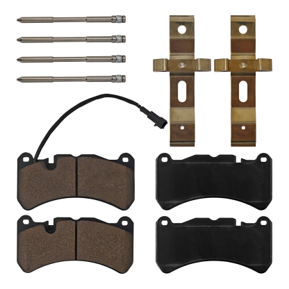 4 PCS Front Brake Pads Set for Maserati Quattroporte S/Sport GT 2007-2022, for Maserati Ghibli S Q4 2014-2022, for Maserati GranTurismo S 2008-2018 (for 6 Piston Front Caliper)