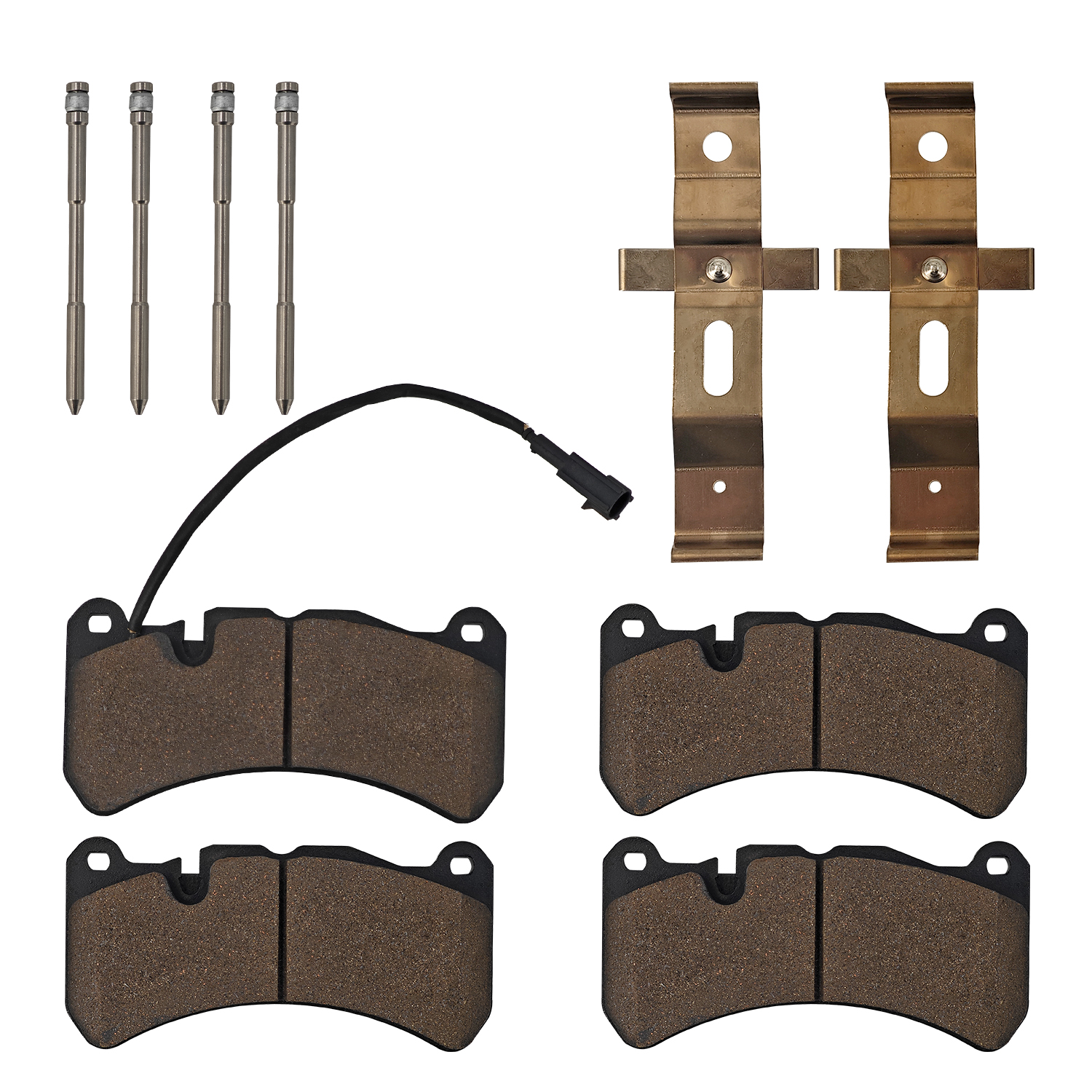 4 PCS Front Brake Pads Set for Maserati Quattroporte S/Sport GT 2007-2022, for Maserati Ghibli S Q4 2014-2022, for Maserati GranTurismo S 2008-2018 (for 6 Piston Front Caliper)