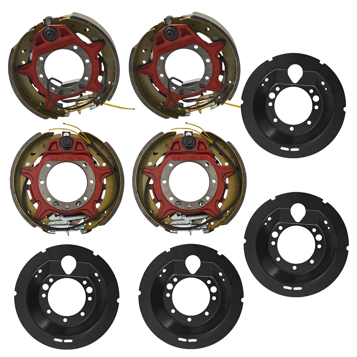 4PCS Electric Trailer Brake Assembly Compatible with Dexter 9k-10k lbs Axles - 12-1/4" x 3-3/8" (12.25" X 3.375") 