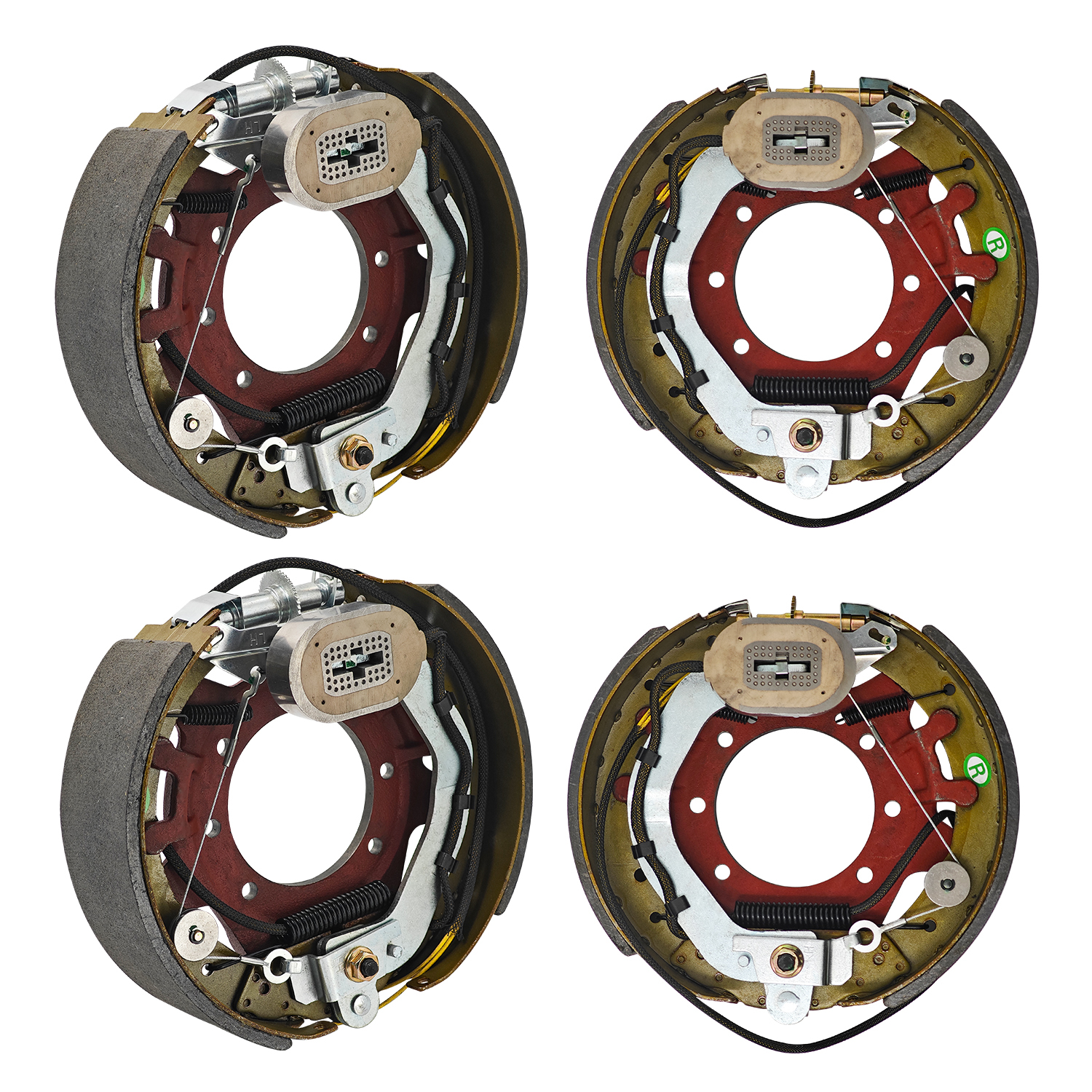 4PCS Electric Trailer Brake Assembly Compatible with Dexter 9k-10k lbs Axles - 12-1/4" x 3-3/8" (12.25" X 3.375") 