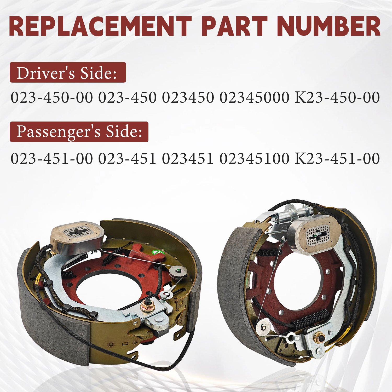 4PCS Electric Trailer Brake Assembly Compatible with Dexter 9k-10k lbs Axles - 12-1/4" x 3-3/8" (12.25" X 3.375") 