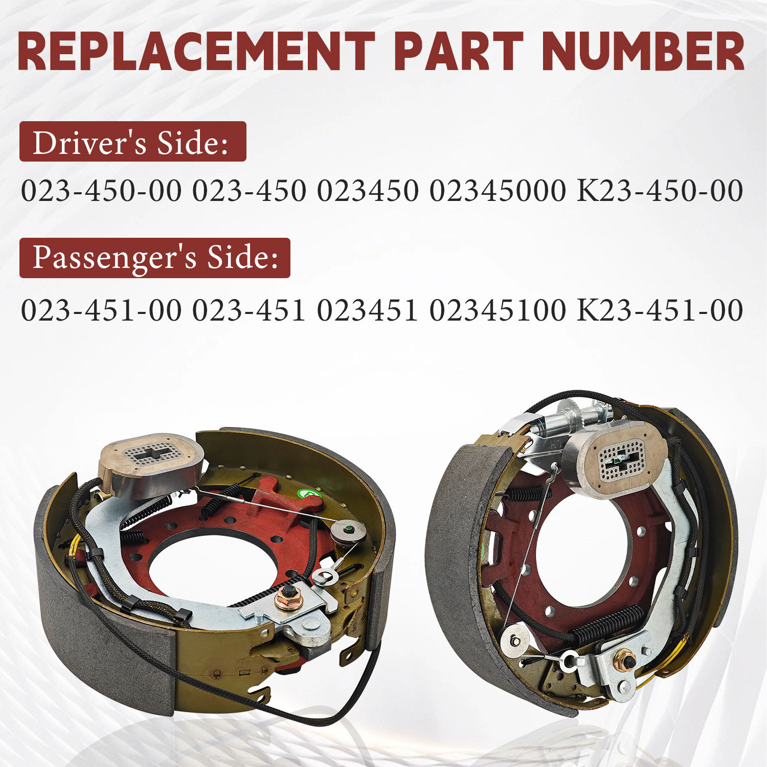 4PCS Electric Trailer Brake Assembly Compatible with Dexter 9k-10k lbs Axles - 12-1/4" x 3-3/8" (12.25" X 3.375") 